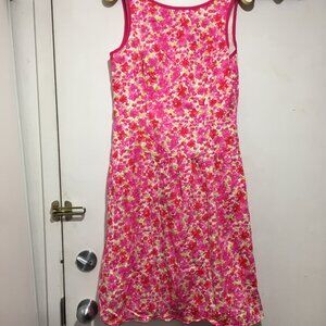 VINTAGE MICA V-BACK FLORAL PRINT DRESSES SIZE 12